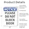 Signmission Please Do Not Block Door, 12 in W x Rectangle, Aluminum OS-2PACK-NS-A-1218-V-17375 - alternate 5